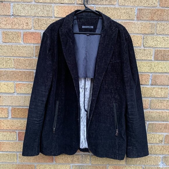 1198$ MSRP John Varvatos Tonal Plaid Zip Detail Jacket Size 54 - Picture 2 of 15